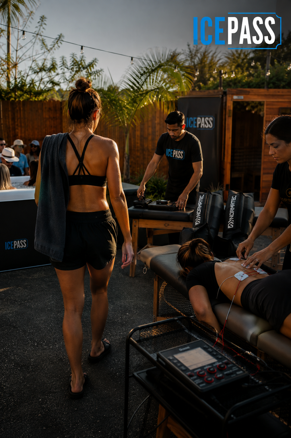 Ice Pass recovery session with Athletic Wellness assessment underway